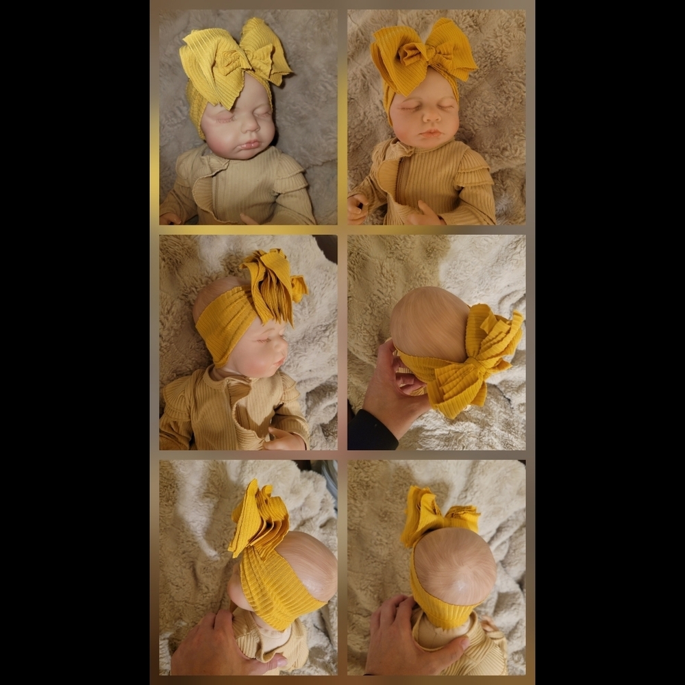 Charming Yellow Bow Headband for Babies